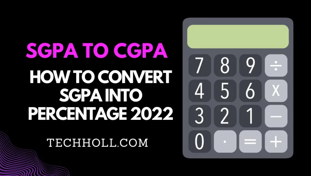 convert SGPA into Percentage