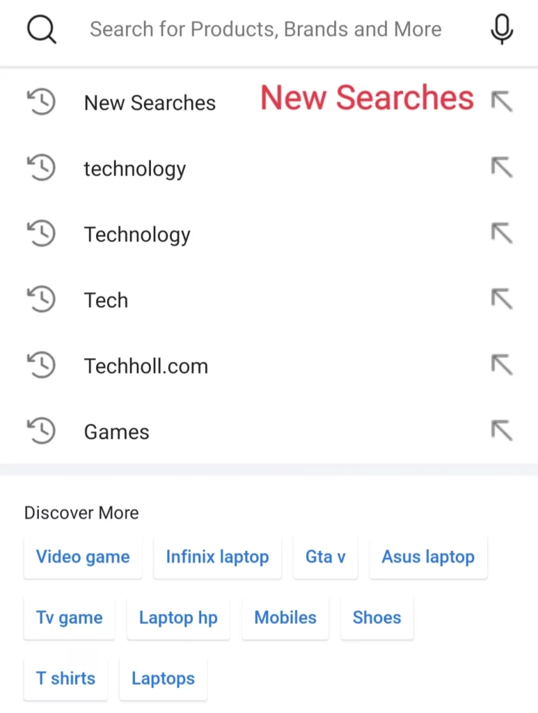 How To Delete Flipkart Search History