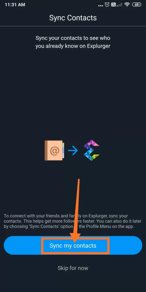 create an Explurger account